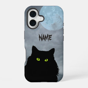 Black Cat and Moon Case-Mate Samsung Galax iPhone 16 Case