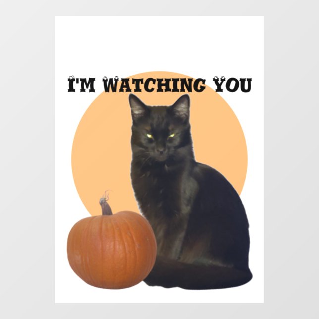 Black Cat and Orange Pumpkin | I'm Watching You  (Sheet)