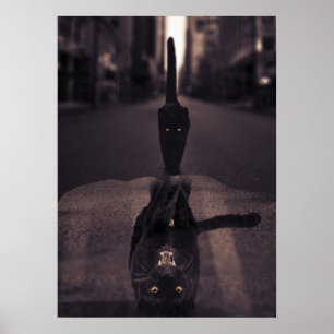 Black Cat and Panther Mindset Motivation Poster