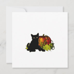 Black Cat and Pumpkin