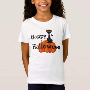 Black Cat and Pumpkins T-Shirt