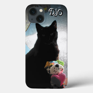 Black Cat and Stuffed Dog Case-Mate iPhone Case