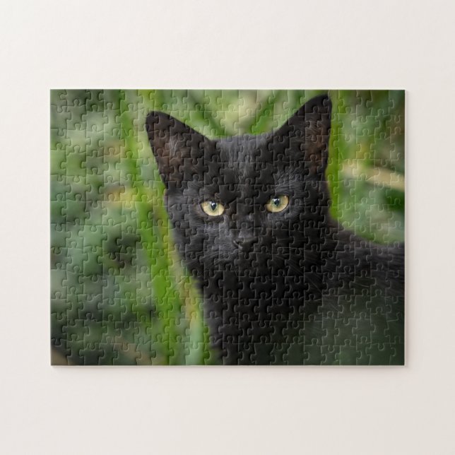 Black Cat Animal Jigsaw Puzzle (Horizontal)