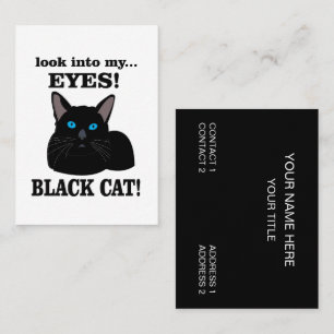 Black Cat Animal Pet Services Black Cat Business Card