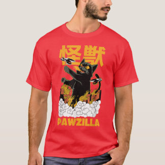 Black Cat Anime Manga Japanese Comic Fan Funny Cat T-Shirt