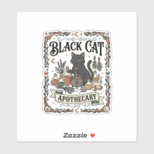 Black Cat Apothecary Cat Witchy Mystic Apothecary