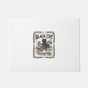 Black Cat Apothecary Cat Witchy Mystic Apothecary Doormat