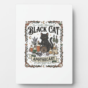 Black Cat Apothecary Cat Witchy Mystic Apothecary Plaque