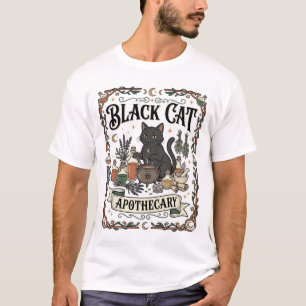 Black Cat Apothecary Cat Witchy Mystic Apothecary T-Shirt