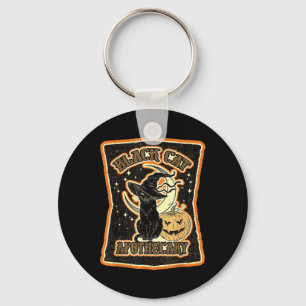 Black Cat Apothecary Funny Halloween Costume Key Ring