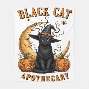 Black Cat Apothecary � Halloween Witchy Moon & Pum Fleece Blanket