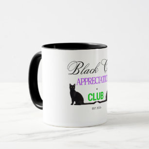 Black Cat Appreciation Club Playful Halloween Mug