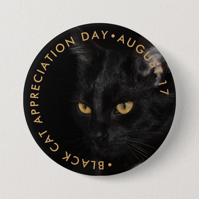 Black Cat Appreciation Day 7.5 Cm Round Badge (Front)