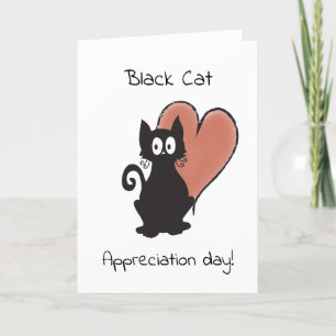 Black Cat Appreciation Day Card