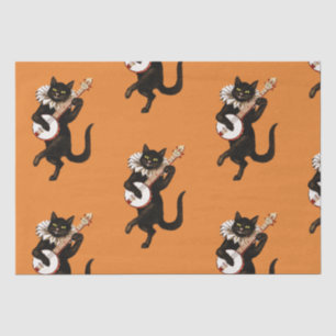 BLACK CAT ART NOUVEAU HALLOWEEN Tissue Paper