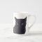 Black Cat Art Personalised Pet Name Bone China Mug