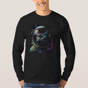 Black Cat Astronaut In Space Graphic Men Women Boy T-Shirt