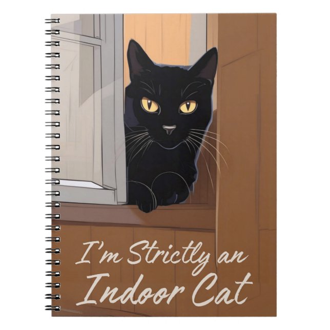 Black Cat at the Window Notebook (Front)