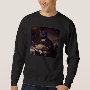 Black Cat Attack Steak Sweatshirt