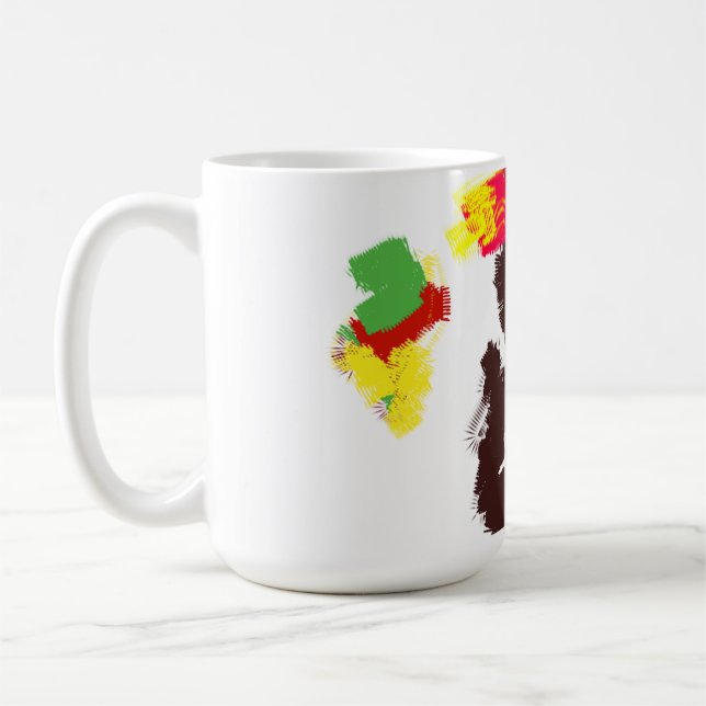 Black Cat Autumn little Coffee Mug (Left)