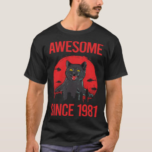 Black Cat - Awesome Since 1981 T-Shirt
