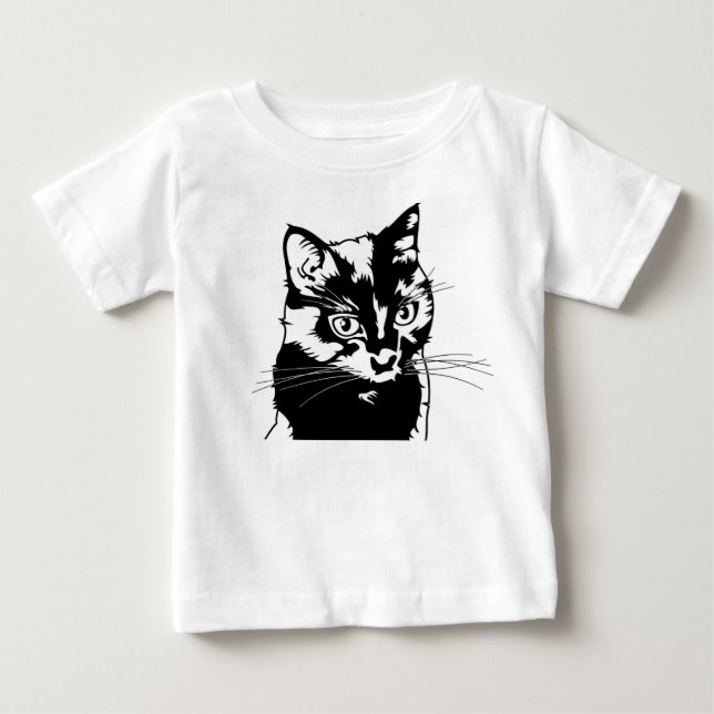 Black Cat Baby T-Shirt (Front)