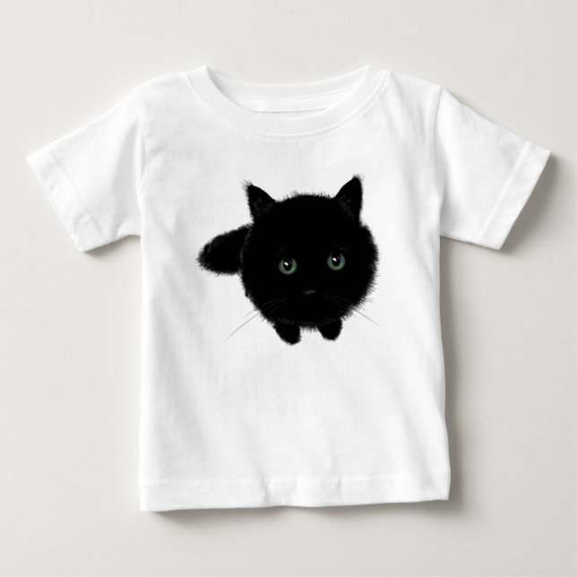 Black Cat Baby T-Shirt (Front)