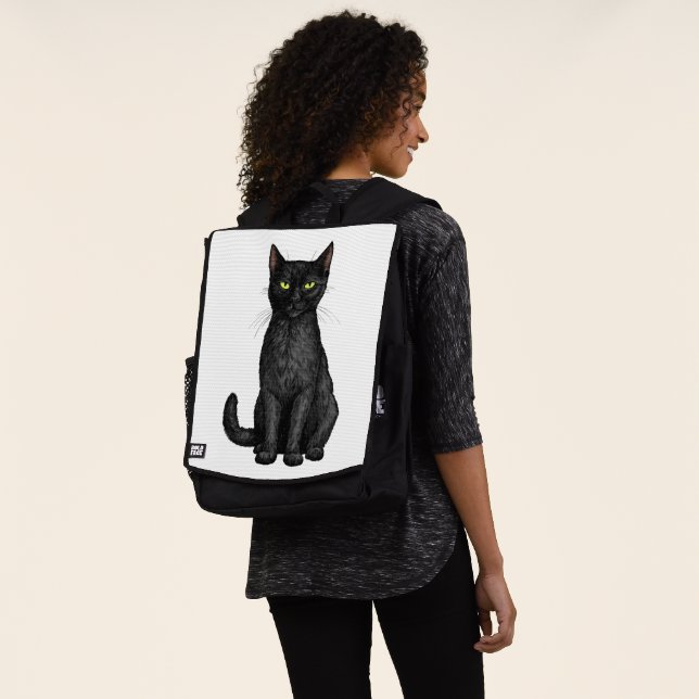 Black cat backpack (Worn)