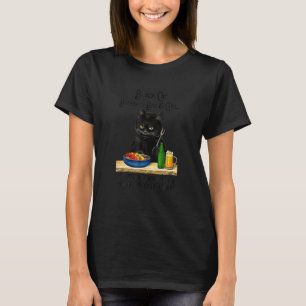 Black Cat Backyard Bar Girl Proudly Serving T-Shirt