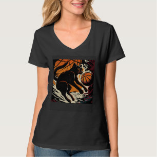 Black Cat Basketball Christian T-Shirt