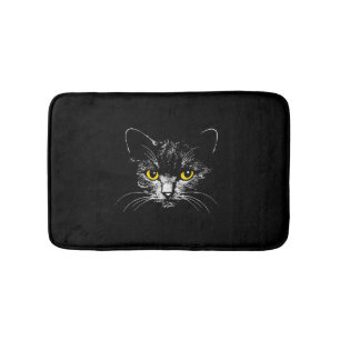 Black Cat Bath Mat