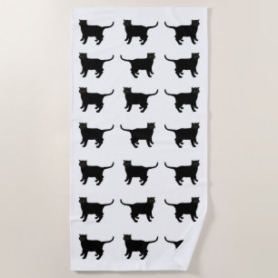 Black Cat Beach Towel