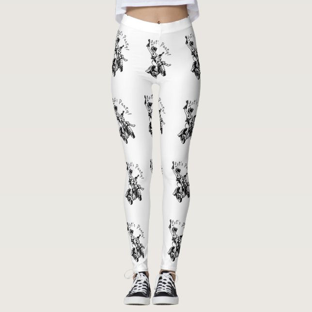 Black Cat Biker Babe Thunder_Cove  Leggings (Front)