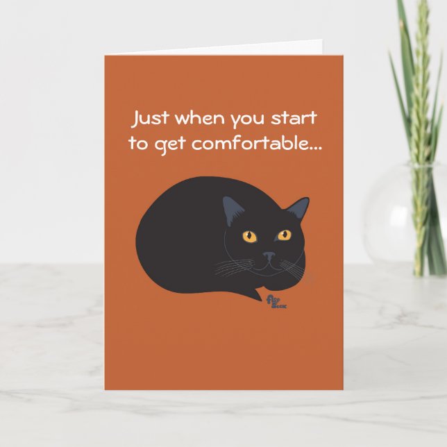 Black Cat Birthday Card (Front)