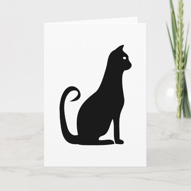 Black Cat Birthday Card (Front)