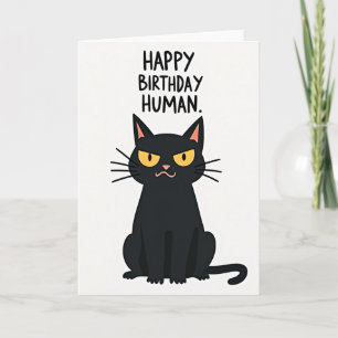 Black Cat Birthday Card