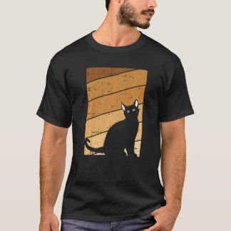 Black Cat Black History Month Retro BLM Melanin Ki T-Shirt