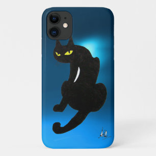 BLACK CAT blue Case-Mate iPhone Case