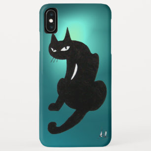 BLACK CAT blue Case-Mate iPhone Case