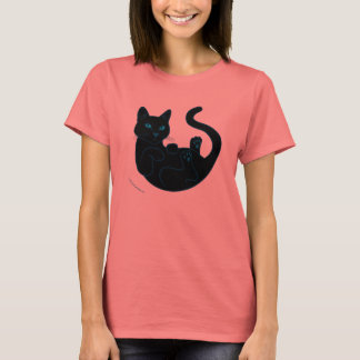 Black Cat, Blue Eyes. T-Shirt