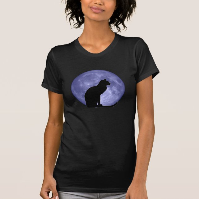 Black Cat, Blue Moon T-Shirt (Front)