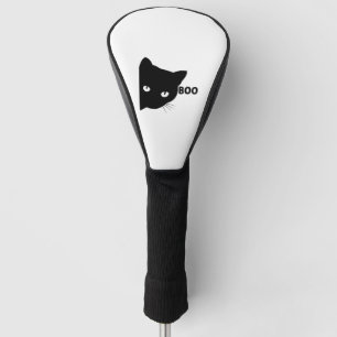 Black cat boo Halloween gift cats Golf Head Cover