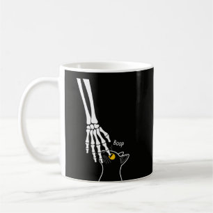 Black Cat Boop – Skeleton Hand Gothic Art Coffee Mug