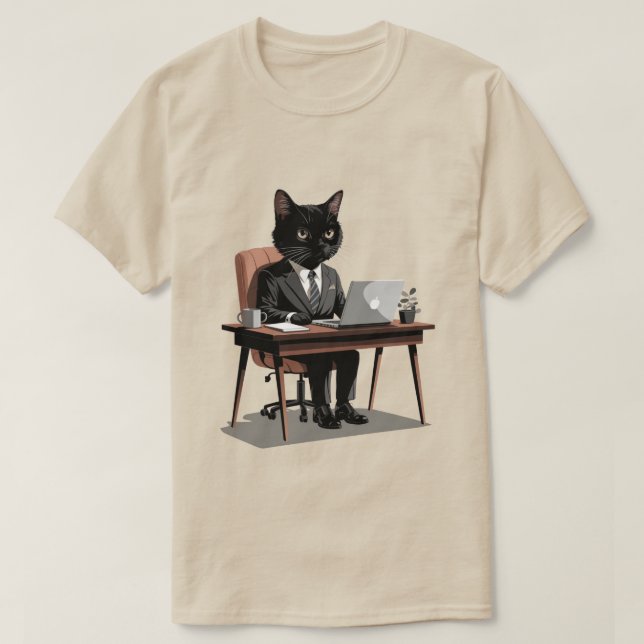 Black Cat BOSS T-Shirt (Design Front)