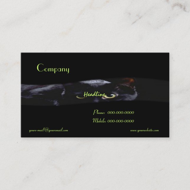 Black Cat Business Card (Front)