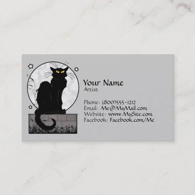 'Black Cat' Business Card (Front)