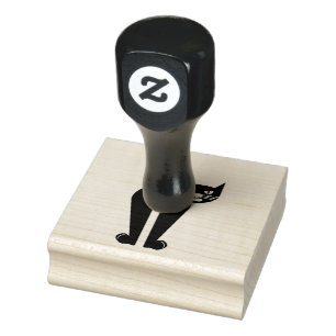 BLACK CAT BUTT FUNNY RUBBER STAMPS