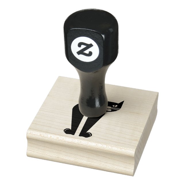 BLACK CAT BUTT FUNNY RUBBER STAMPS (Stamp)