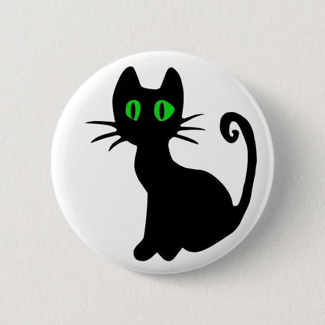 Black Cat Button (Front)