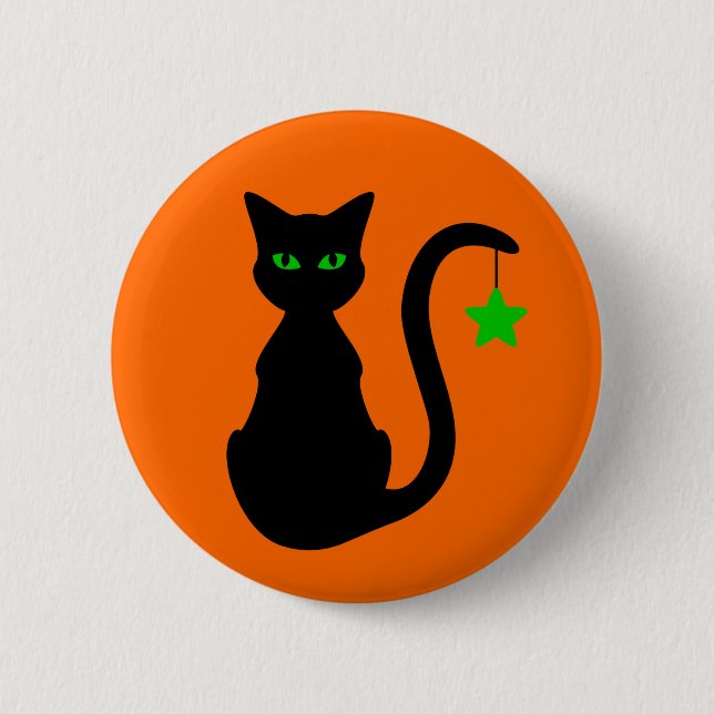Black Cat Button (Front)